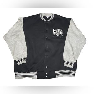 ⬛️🏈🏟️RARE Vintage majestic Oakland raiders letterman varsity jacket size 3X